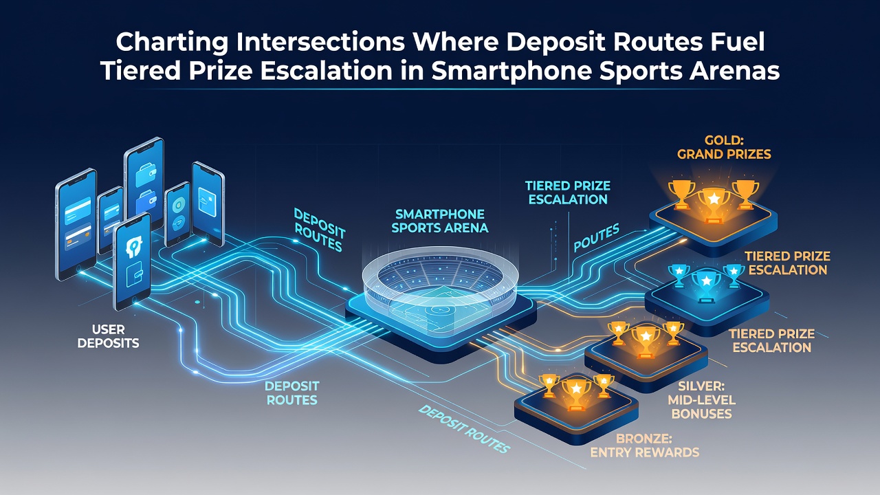 Data visualization showing deposit flows connecting tier levels across mobile sports and live dealer platforms